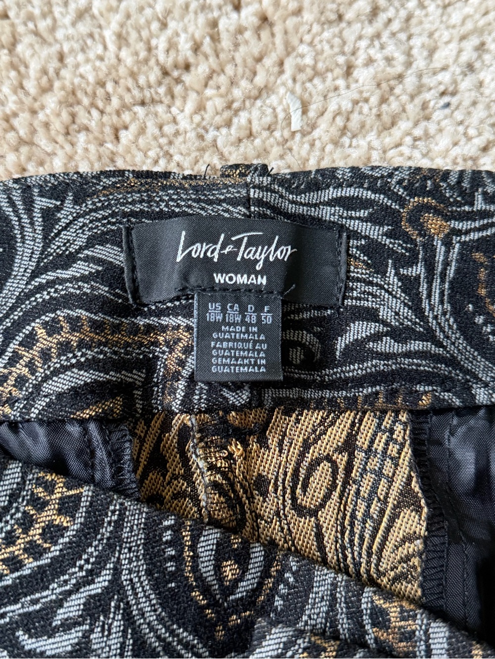 Lord & Taylor  Kelly Ankle Slack 18W Plus Size Curvy